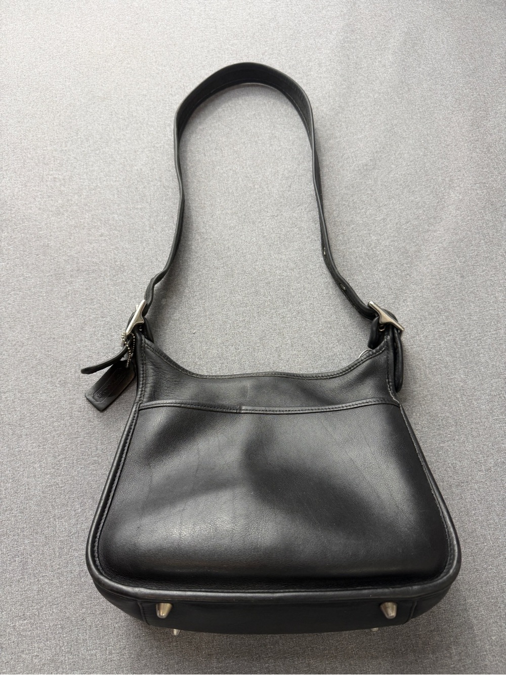 Vintage Coach 9966 Legacy Zip Black Leather Shoulder Bag